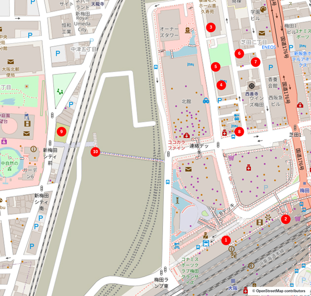 うめきた（大阪駅北地区）周辺MAP