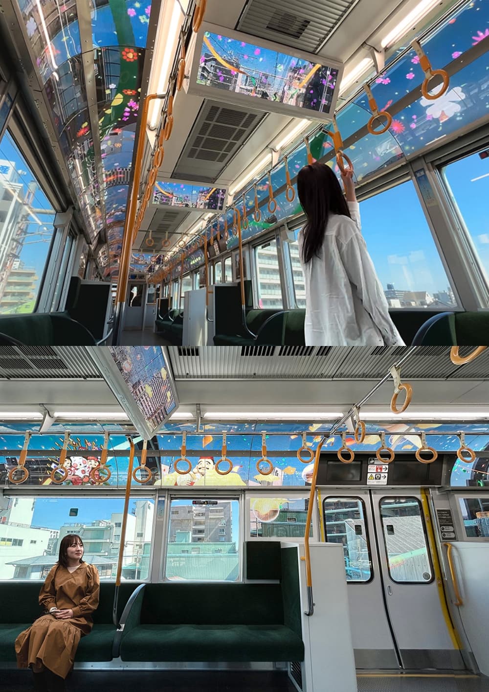 万博アクセスルートでのお出迎え 323系車内空間演出「JR WEST Parade Train」 イメージ画像